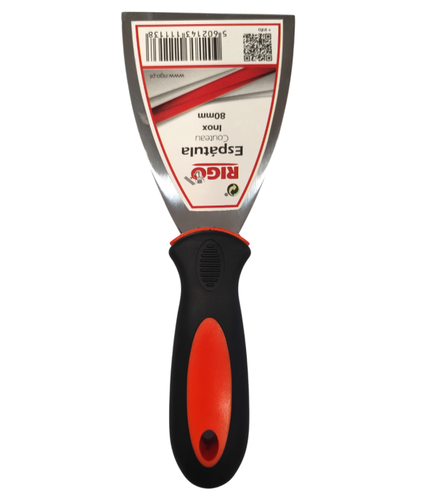 Espatula Inox Flexivel Cabo Bi-material 80mm
